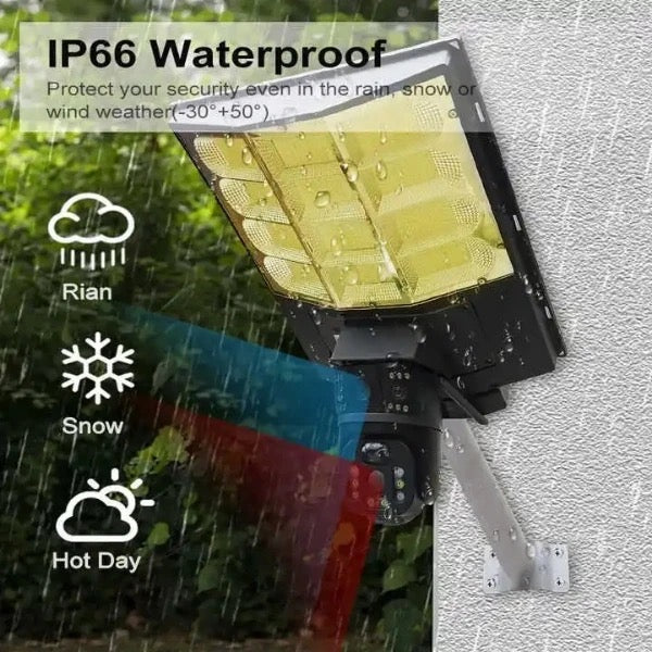 Caméra 4G PTZ extérieure à énergie solaire, 12mp