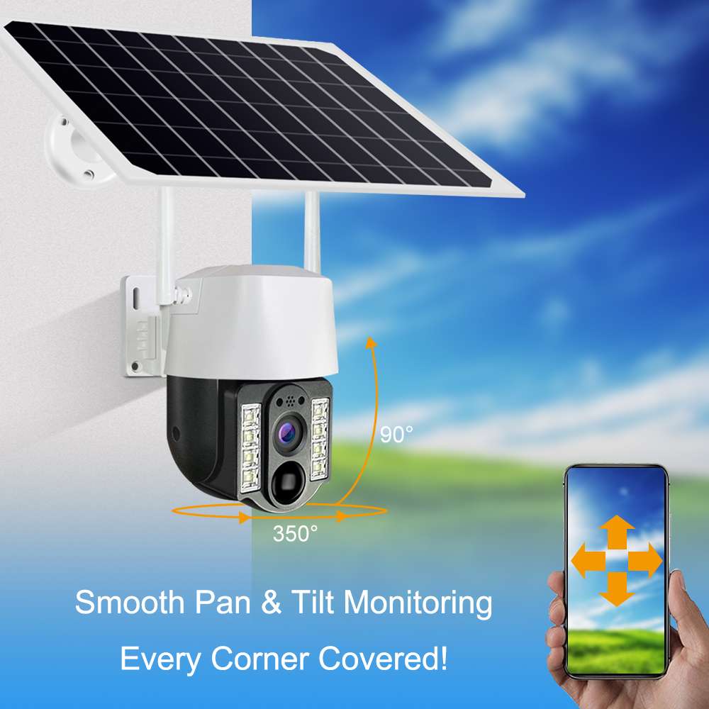 Caméra solaire 4G SIM 5MP zoom X10 FULL HD 1080P