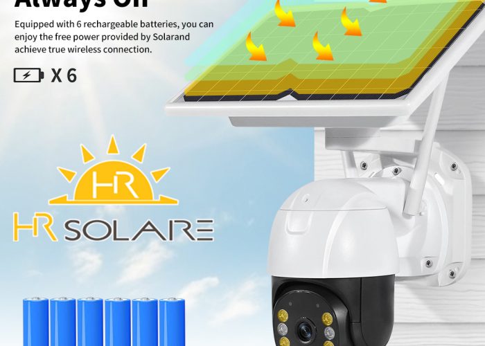Caméra solaire 4G HD détection de mouvement