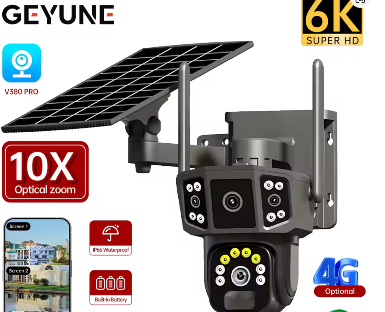 Camera solaire 4G 10mp tinder